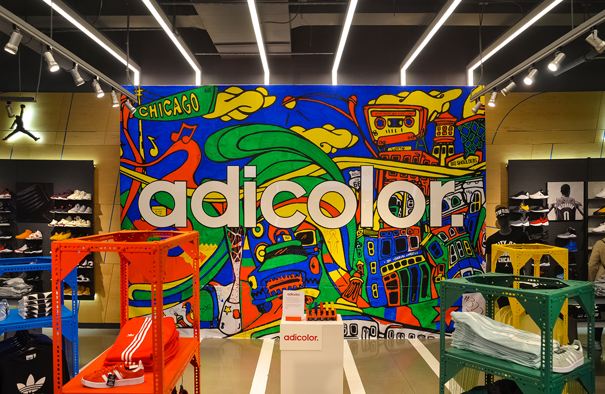 Adicolor Interactive Mural Coloring Project In LA NY Chicago Adicolor Interactive Mural Coloring Project In LA NY Chicago