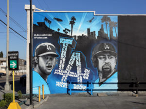 MLB Dodgers Mural Near Stadium in LA