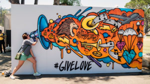 Interactive Social Media Graffiti Mural