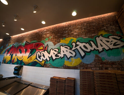 Mod Pizza Restaurant Mural in Salinas, CA