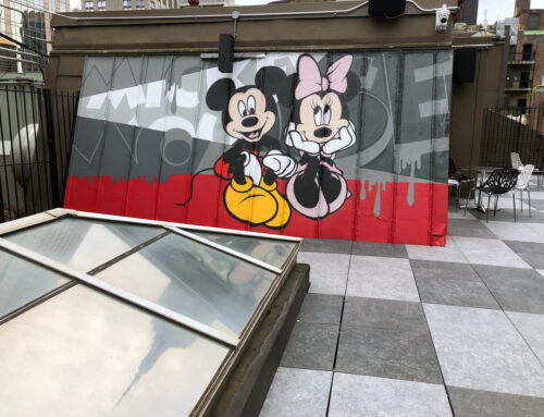 Cartoon Graffiti Art in New York City: Mickey and Minnie!