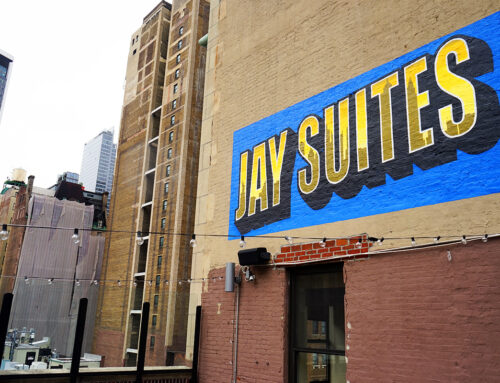 Exterior Patio Mural for Jay Suites in Midtown Manhattan, NYC