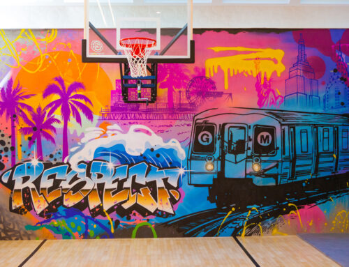 Basketball Court Mural for Private Client